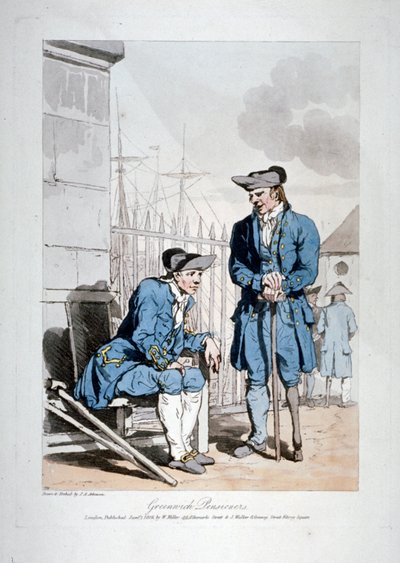 Greenwich-Pensionäre, 1808 von John Augustus Atkinson