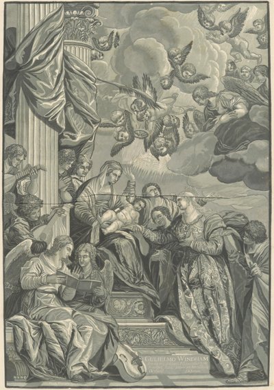 Mystische Hochzeit der Heiligen Katharina von John Baptist Jackson