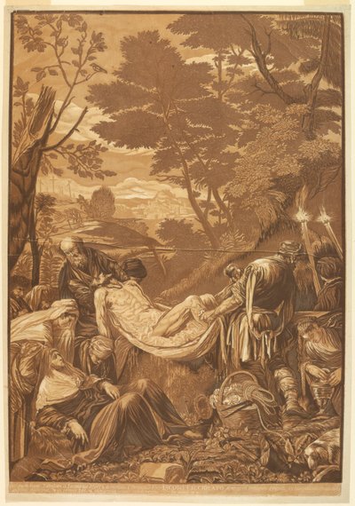 Die Grablegung, nach Jacopo Bassano von John Baptist Jackson