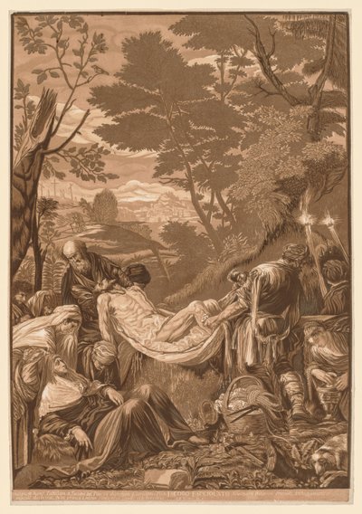 Venezianische Serie: Grablegung Christi, 1739-43 von John Baptist Jackson