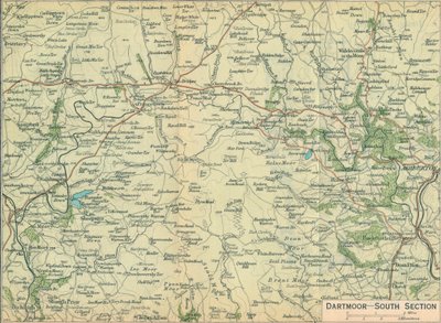 Dartmoor - Südlicher Abschnitt, 20. Jahrhundert von John Bartholomew
