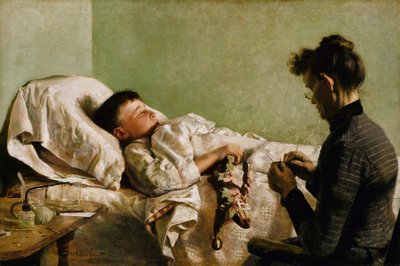 Das kranke Kind, 1893 von John Bond Francisco