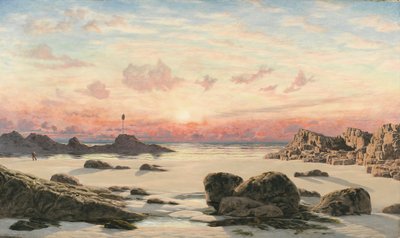 Bude Sands bei Sonnenuntergang, 1874 von John Brett