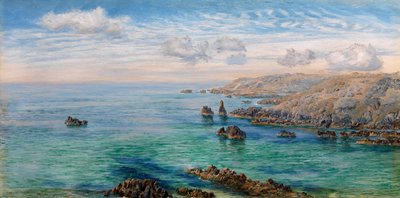 Skizze an der Südküste von Guernsey von John Brett
