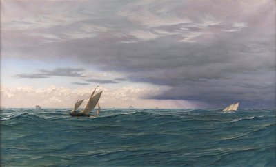 Yachten auf hoher See, Mittelmeer, 1871 von John Brett