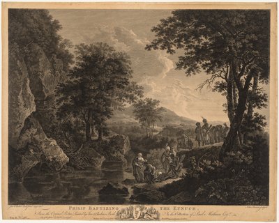 Philippus tauft den Eunuchen, 1772 von John Browne