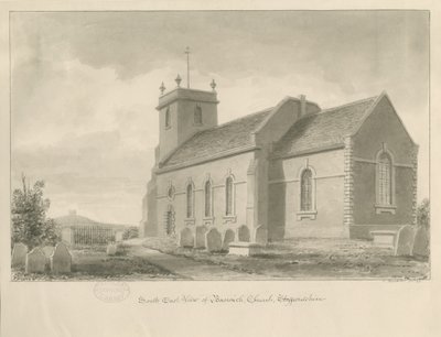 Baswich Kirche: Sepiazeichnung, 1841 von John Buckler