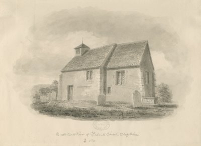 Bednall Kirche: Sepiazeichnung, 1841 von John Buckler