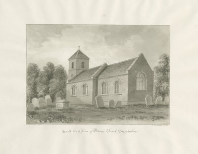 Broom (heute Worcestershire) Kirche: Sepia-Zeichnung von John Buckler