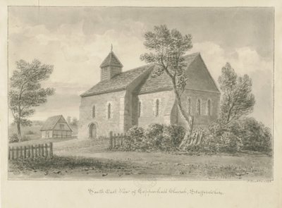 Coppenhall Kirche: Sepia-Zeichnung von John Buckler