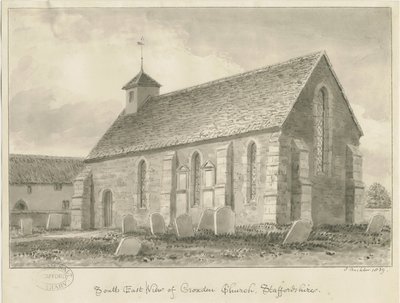 Croxden - Gäste-Kapelle: Sepia-Zeichnung von John Buckler