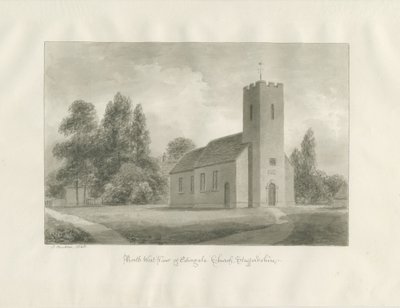 Edingale Church: Sepia-Zeichnung von John Buckler