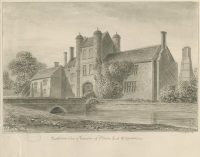 Pillaton Hall: Sepiazeichnung, 1841 von John Buckler