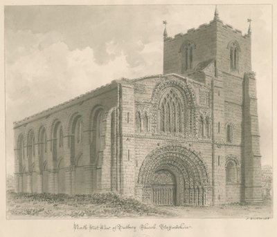 Tutbury Priory Kirche von John Buckler
