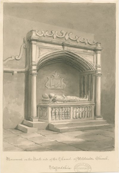Wolstanton Kirche - Denkmal von John Buckler