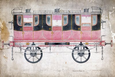Manchester & Leeds Railway Erste-Klasse-Wagen, ca. 1844 von John Burgess