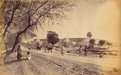 Festung Peshawur und Umgebung, vom Gefängnis aus von John Burke