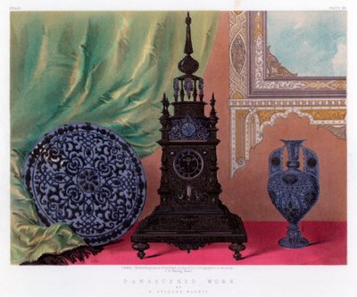 Damastarbeit, 19. Jahrhundert von John Burley Waring