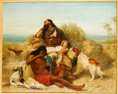 Robinson Crusoe und sein Mann Freitag von John Charles Dollman