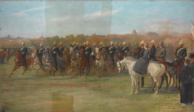 Die Shanghai-Freiwilligen bei einer Überprüfung, 1892 von John Charlton