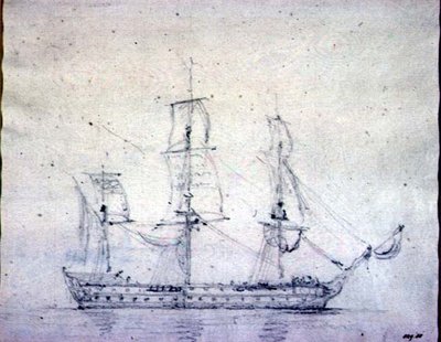 Ein Kriegsschiff von John Constable