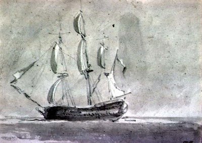 Ein Schiff unter Segel von John Constable