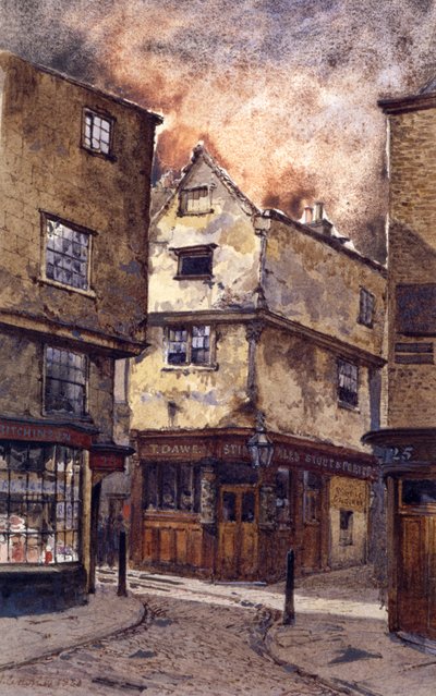 Dick Whittington Inn, Cloth Fair, London, 1880 von John Crowther