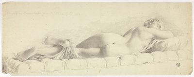 Antike Statue des schlafenden Hermaphroditen von John Downman