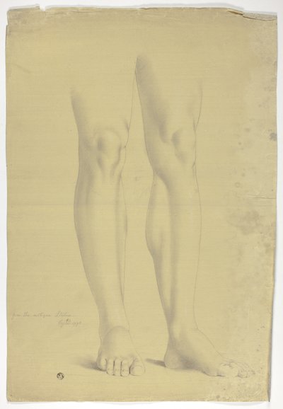 Beine nach antiker Statue einer stehenden Figur von John Downman