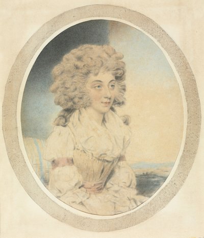 Sitzende junge Dame nach rechts gewandt von John Downman