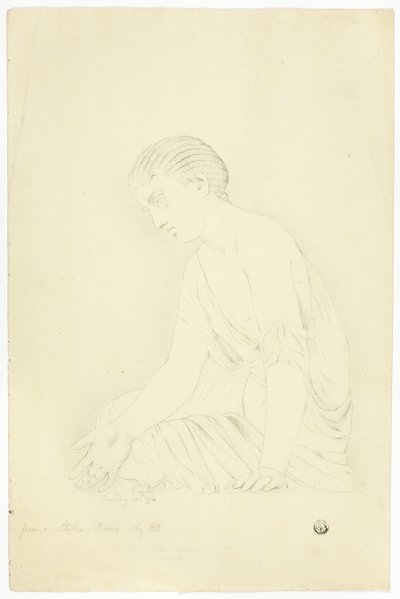 Statue eines sitzenden Mädchens von John Downman