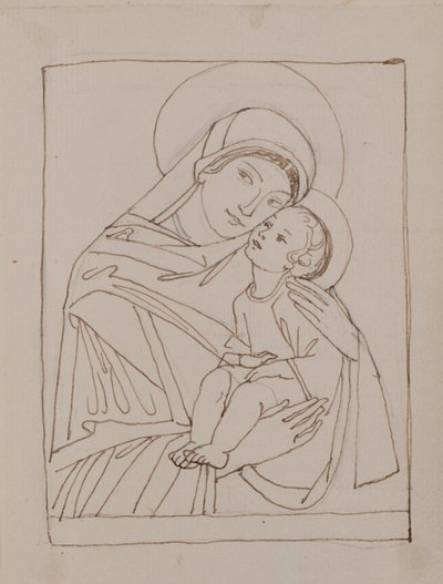 Ohne Titel [Jungfrau und Kind] von John Duncan