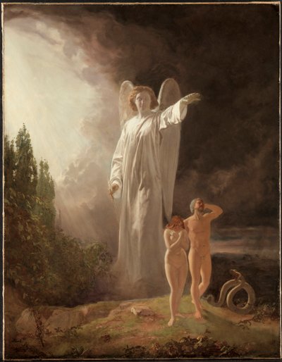 Vertreibung von Adam und Eva von John Faed