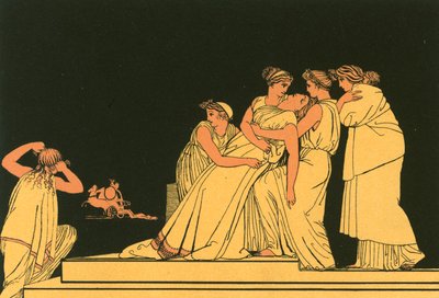 Andromache ohnmächtig an der Mauer von John Flaxman