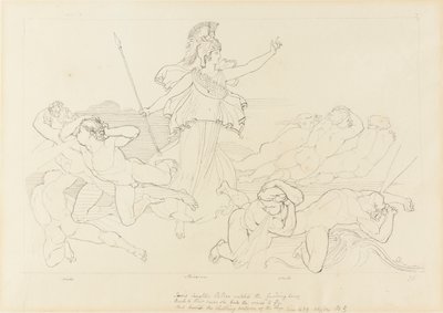 Athena und die Winde von John Flaxman