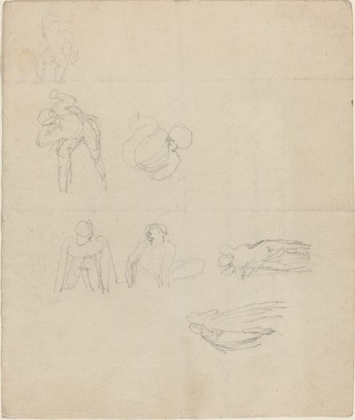 Blatt mit Figurenstudien von John Flaxman