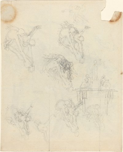Blatt mit Studien von John Flaxman