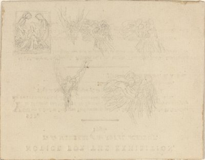 Blatt mit Studien von John Flaxman