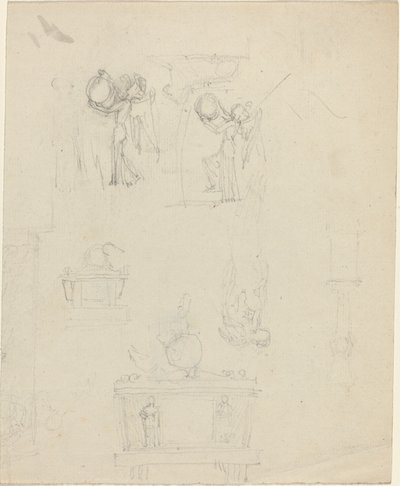 Blatt mit Studien [recto und verso] von John Flaxman