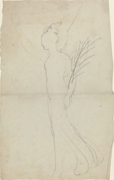 Schreitende Frau mit Palme von John Flaxman