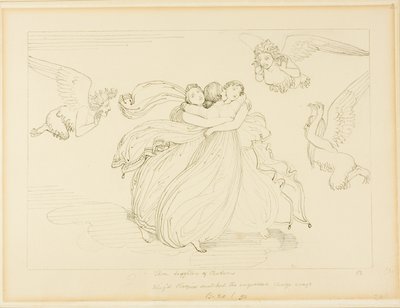 Die Harpyien und die Töchter des Pandarus von John Flaxman