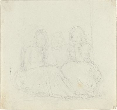 Drei sitzende weibliche Figuren von John Flaxman