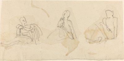 Drei sitzende Figuren von John Flaxman