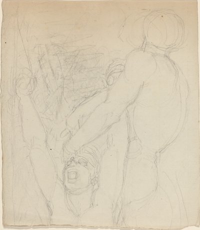 Zwei kämpfende Figuren von John Flaxman