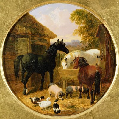Bauernhofszene von John Frederick Herring Junior