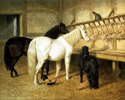Ponys an der Krippe von John Frederick Herring Senior