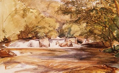 Ein Teich und ein schottischer Fluss von John Frederick Lewis