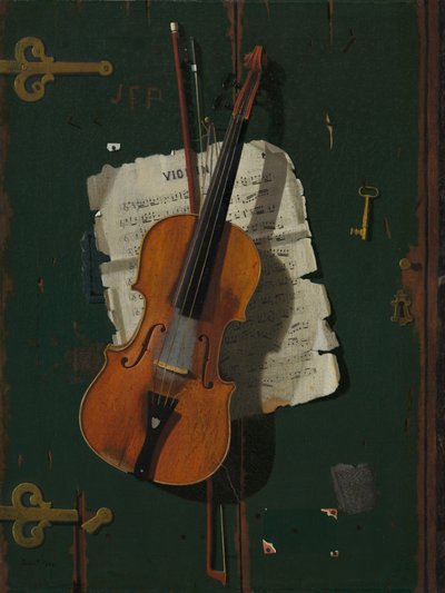 Die alte Geige, ca. 1890 von John Frederick Peto