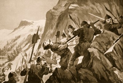 Die Schlacht von Morgarten, 1315 von John Harris Valda