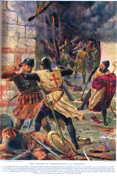 Die Eroberung von Konstantinopel durch die Kreuzfahrer von John Harris Valda